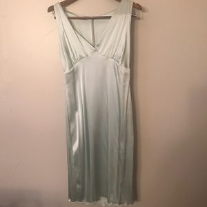 NWT MADE IN ITALY F.FERRANTE aqua silk dress